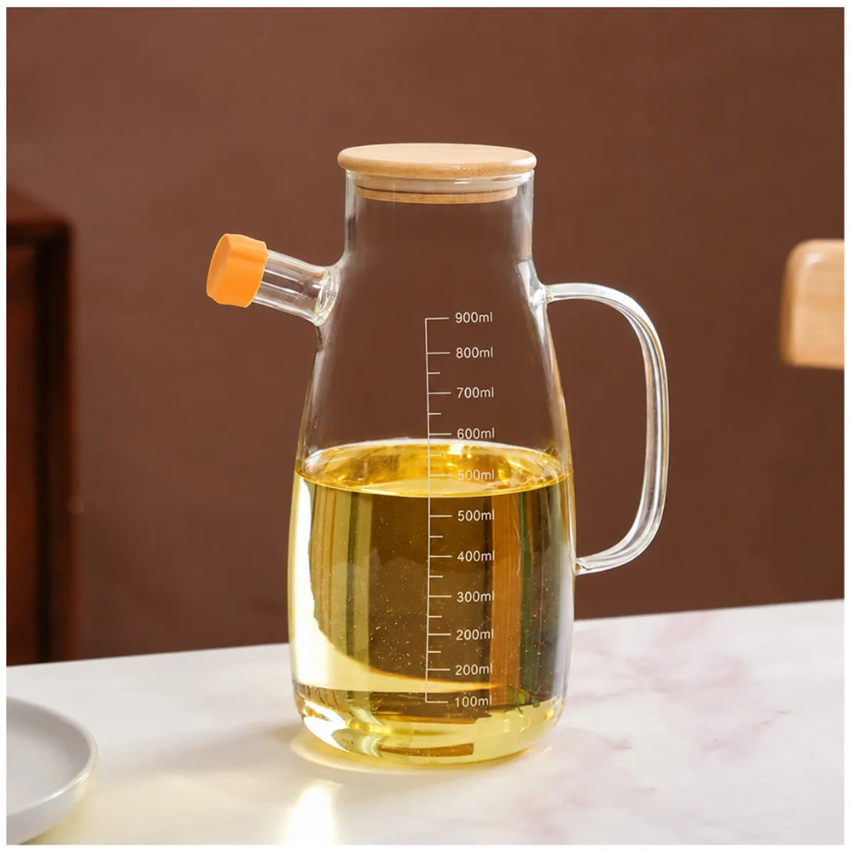 Jarra Aceitero de Vidrio 900 ml con Dispensador