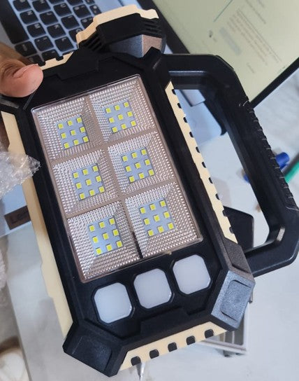 Linterna Lampara Solar Led Recargable USB para Acampar