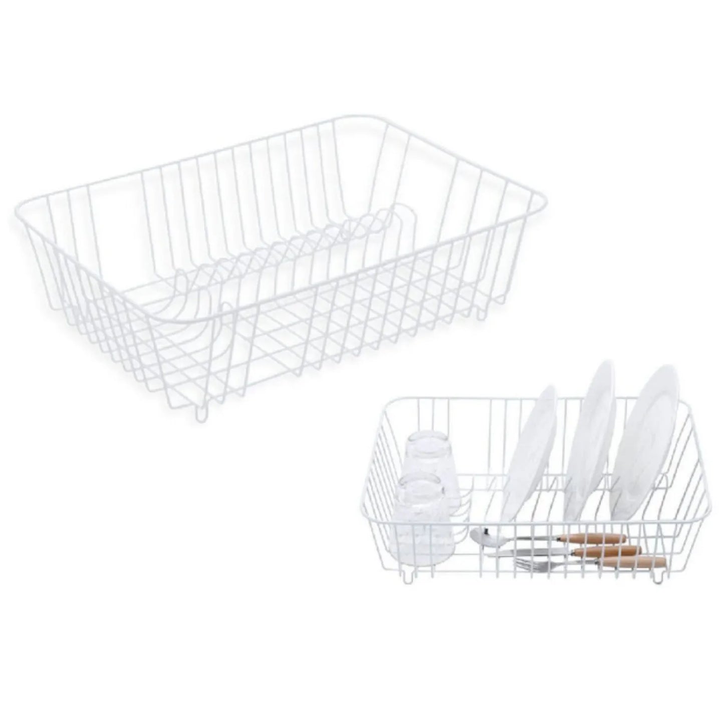 Organizador escurridor de utensilios y platos Blanco