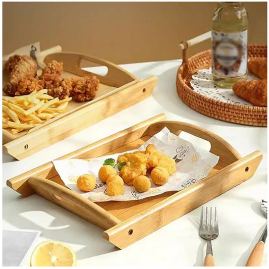 Bandeja de Desayuno 36 x 22.5 cm con Asas para Cama, Sofá y Servir Alimentos