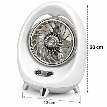 Mini Ventilador de Mesa con Humidificador y Spray de Agua, USB