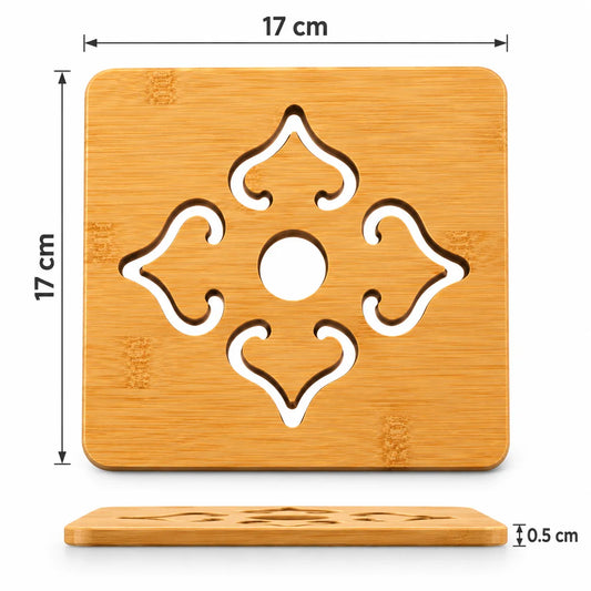 Pack x3 Soportes para Ollas de Bambú Protectores de Mesa para Cocina