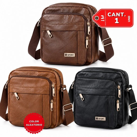 MORRAL TIPO BANDOLERA CON CIERRES Y CORREA AJUSTABLE PARA USO DIARIO- COLOR ALEATORIO