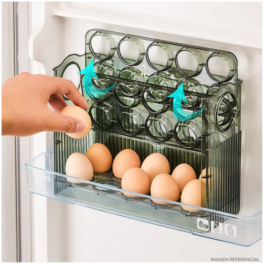 Contenedor organizador de huevos 3 niveles Color Aleatorio