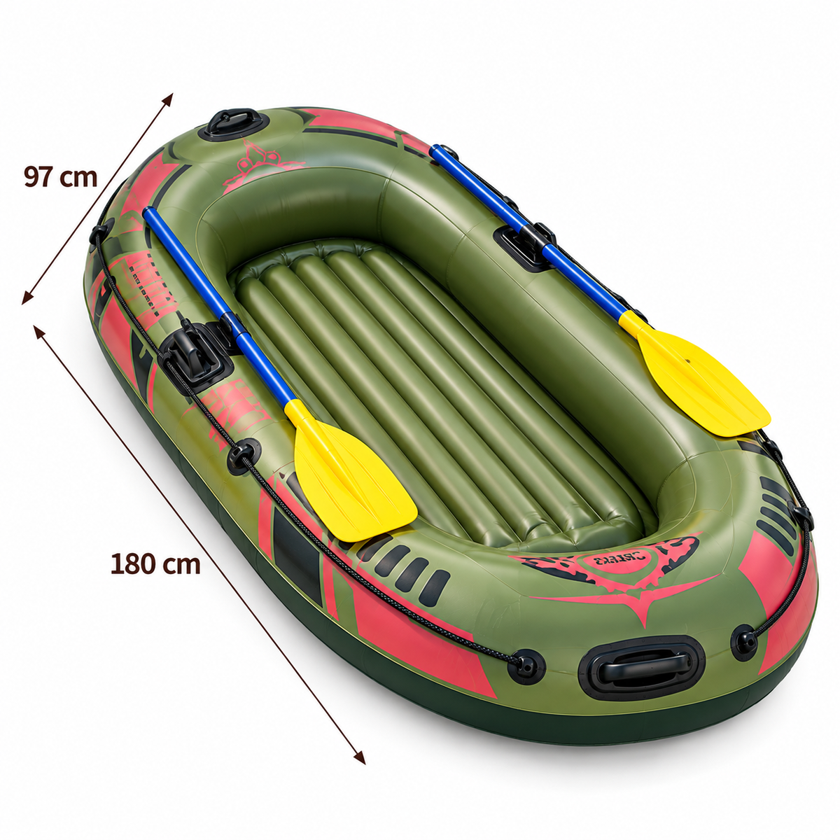 Lancha Inflable Recreativa 180 x 97 cm con Remos, Bomba de Aire y Accesorios