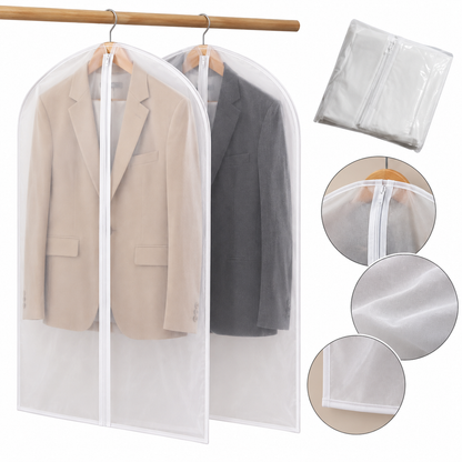 Pack x2 Porta Ternos Fundas Guardapolvo 60 x 100 cm para Ropa