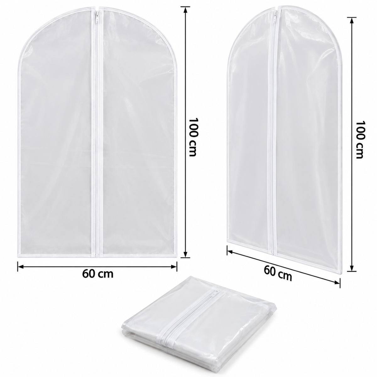 Pack x2 Porta Ternos Fundas Guardapolvo 60 x 100 cm para Ropa