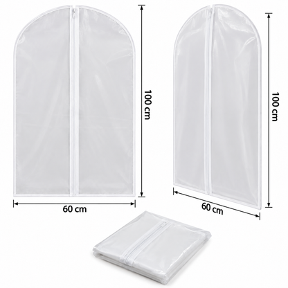 Pack x2 Porta Ternos Fundas Guardapolvo 60 x 100 cm para Ropa