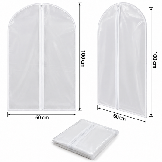 Pack x2 Porta Ternos Fundas Guardapolvo 60 x 100 cm para Ropa