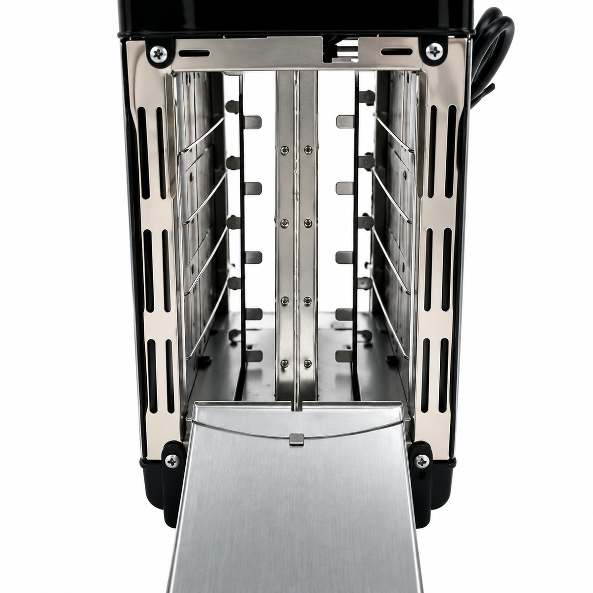 Tostadora Eléctrica de 2 Panes 650W con 6 Niveles de Tostado y Bandeja Recogemigas