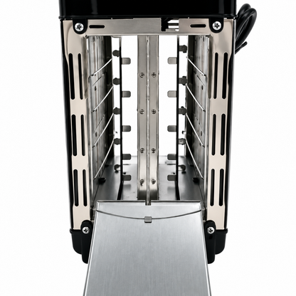 Tostadora Eléctrica de 2 Panes 650W con 6 Niveles de Tostado y Bandeja Recogemigas