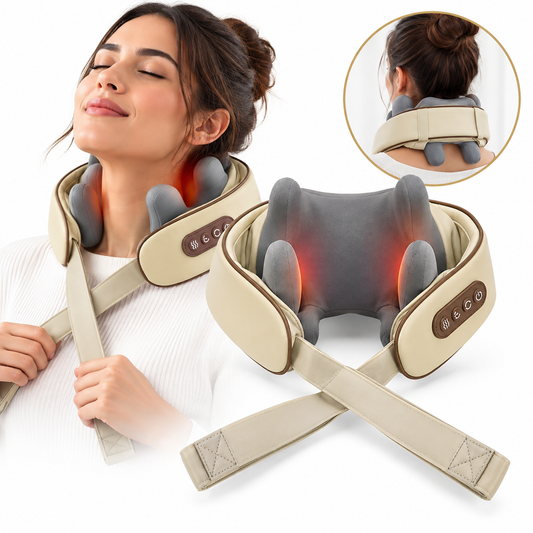 Masajeador de Cuello y Hombros Recargable 10W con Amasamiento y Control Integrado