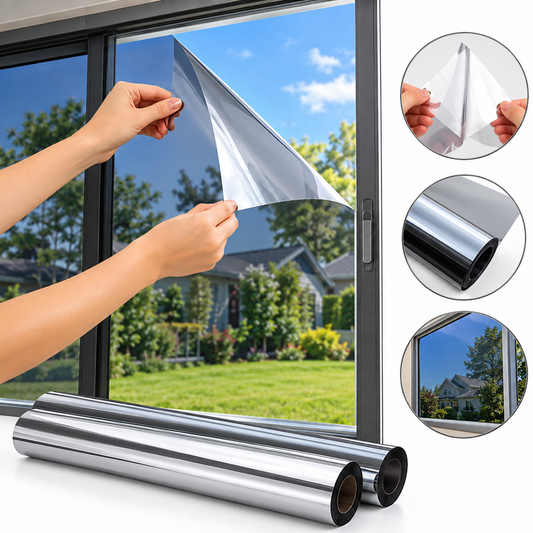 Pack x2 Láminas Adhesivas para Ventana de PVC 60 cm x 2 m para Hogar