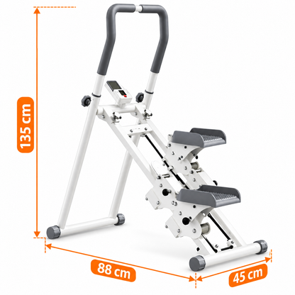 Máquina Escaladora Climber Stepper para Ejercicio en Casa con Monitor hasta 110 kg