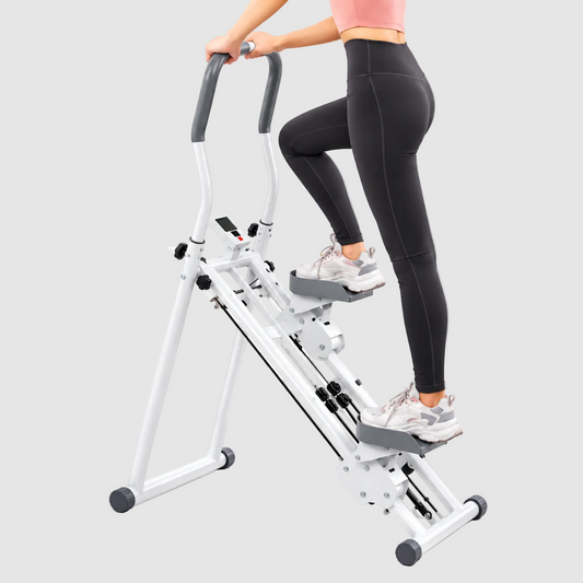 Máquina Escaladora Climber Stepper para Ejercicio en Casa con Monitor hasta 110 kg