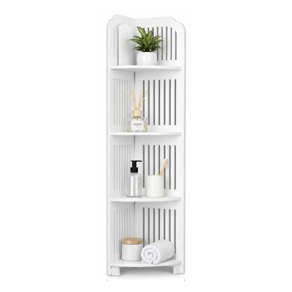 Organizador Esquinero de Baño 120 x 21 cm de PVC con 4 Niveles