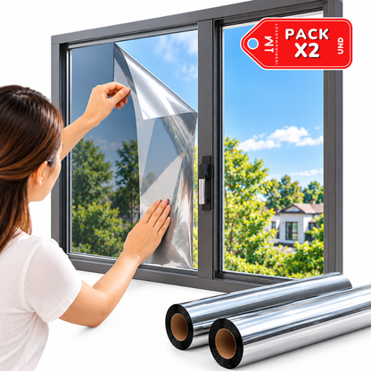 Pack x2 Láminas Adhesivas para Ventana de PVC 60 cm x 2 m para Hogar