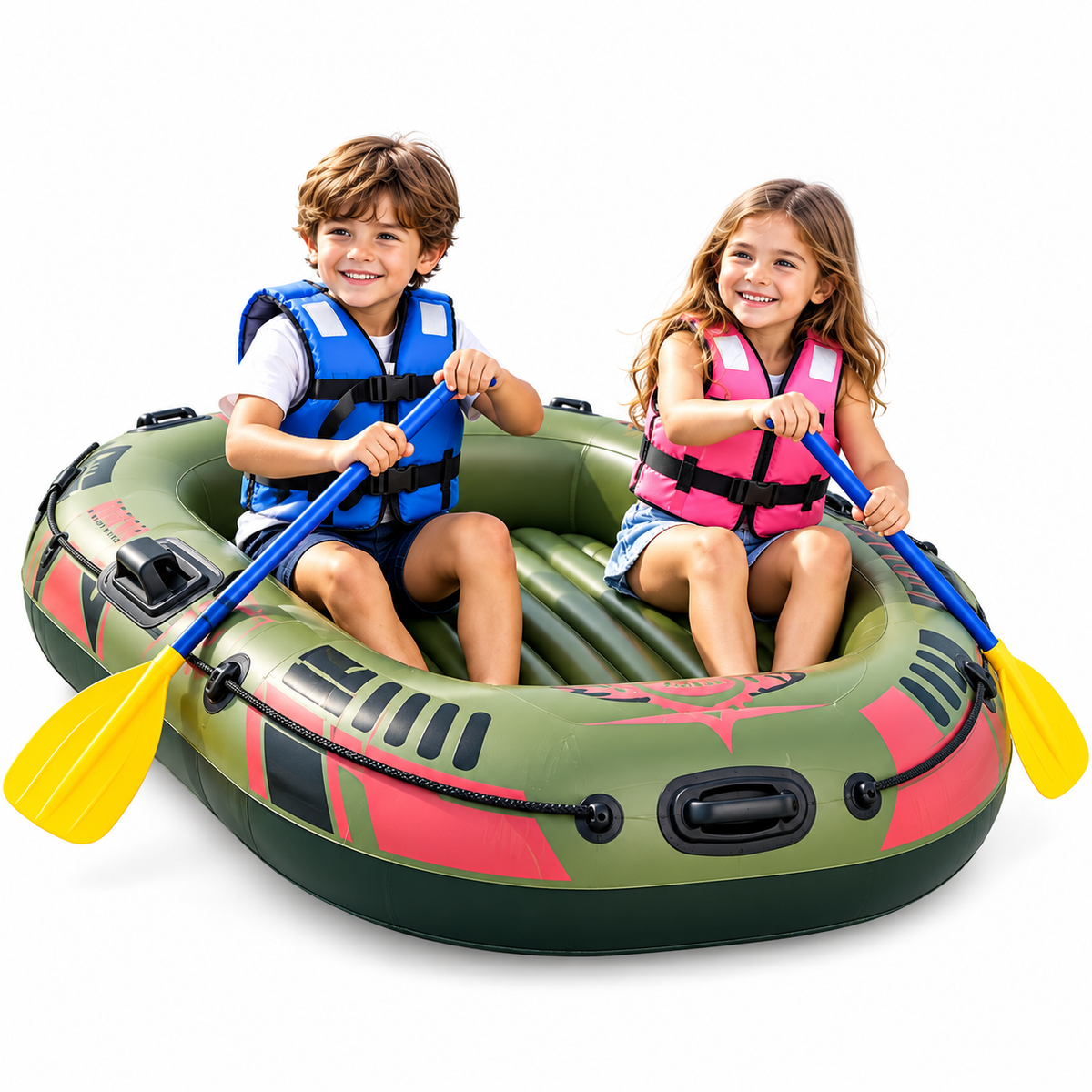 Lancha Inflable Recreativa 180 x 97 cm con Remos, Bomba de Aire y Accesorios