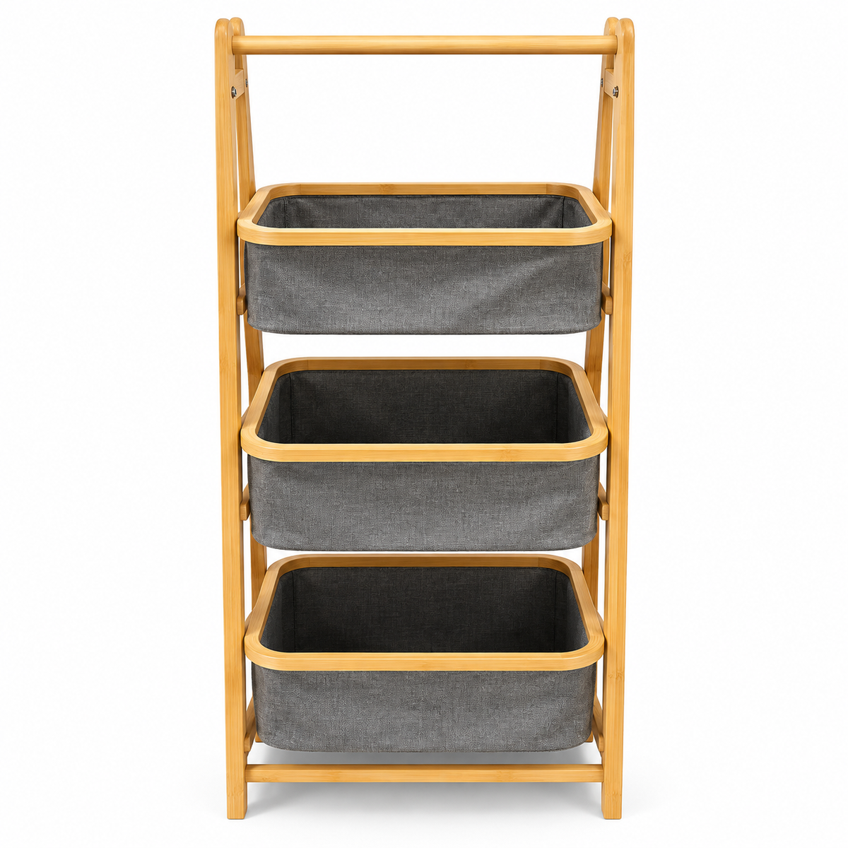 Organizador de 3 Niveles con Cestos de Tela 45 x 35 x 109 cm para Ropa, Juguetes y Hogar