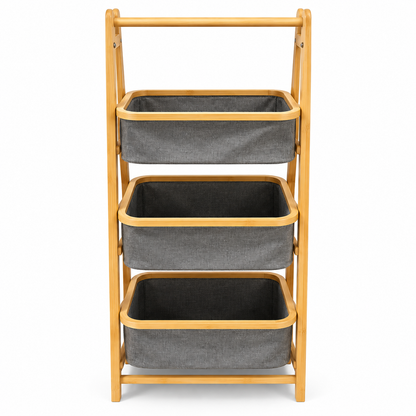 Organizador de 3 Niveles con Cestos de Tela 45 x 35 x 109 cm para Ropa, Juguetes y Hogar