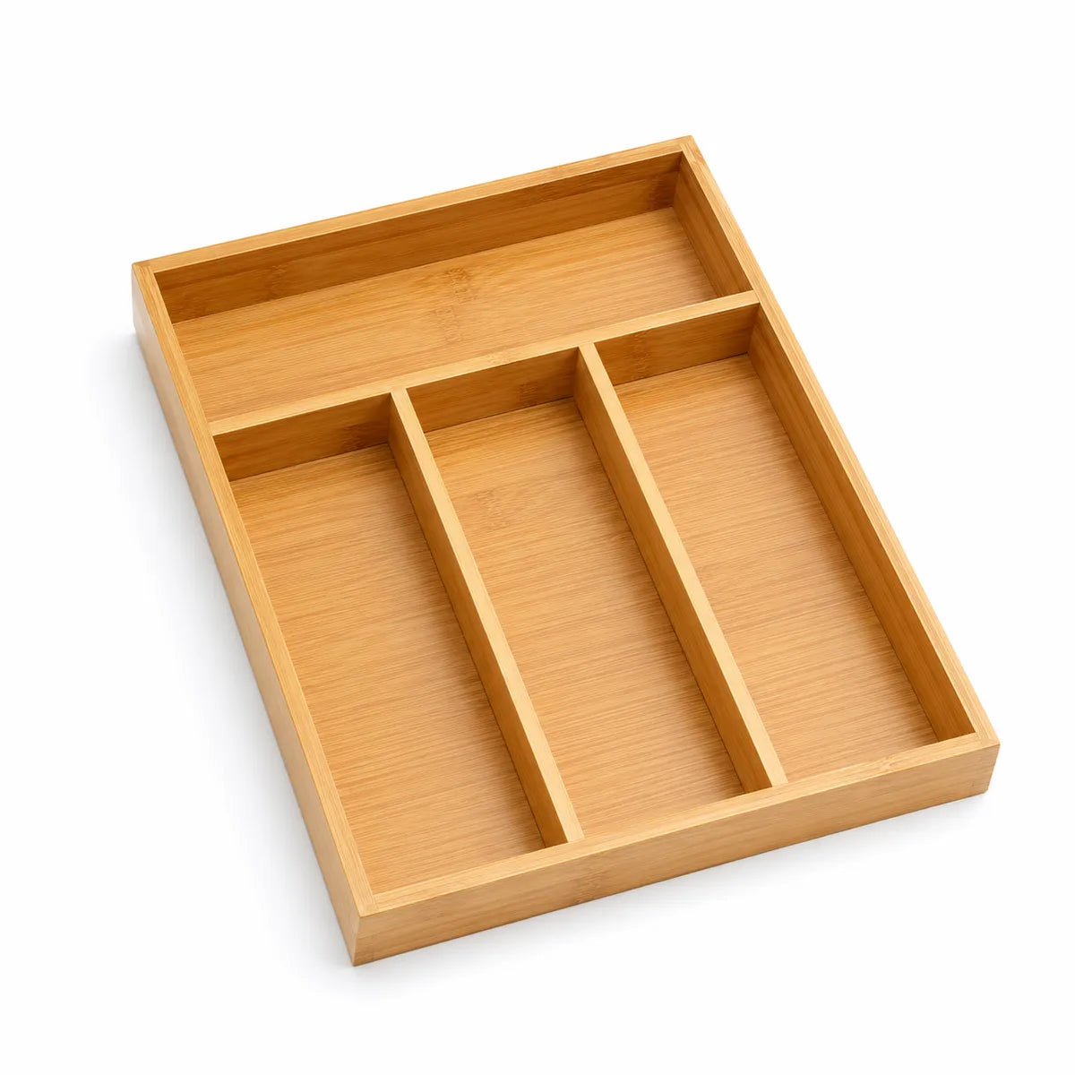 Porta Cubiertos de Bambú Organizador de Cubiertos Cocina Comedor