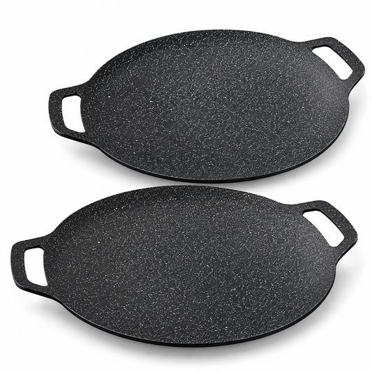 Pack x2 Platos Estilo Wok 32 cm con Asas para Servir Carnes, Ensaladas y Aperitivos