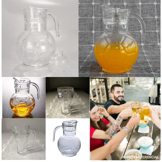 Set Jarra y Vasos Futbol Dia del Padre Pelota 1800ml