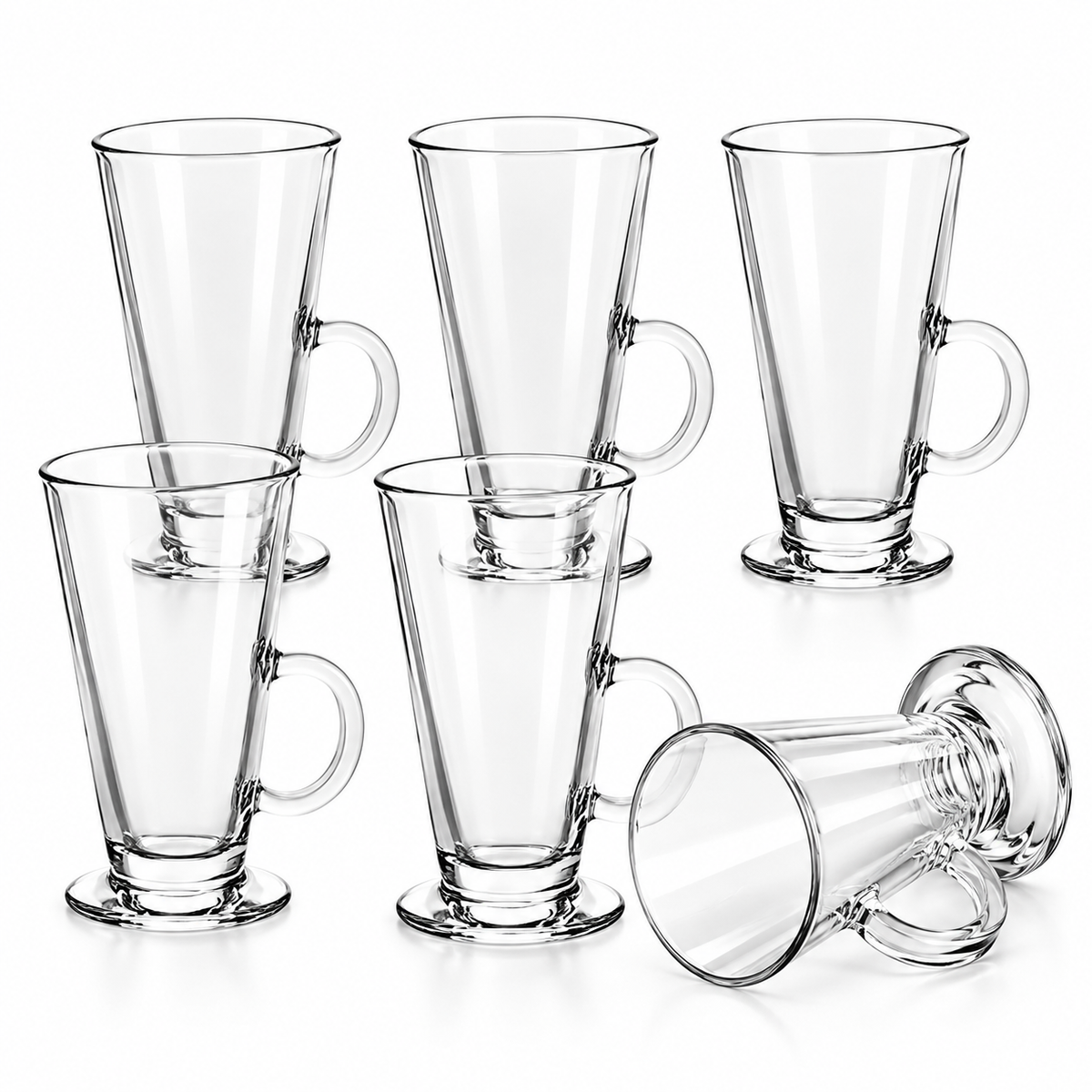 Set x6 Tazas Irlandesas para Café 270 ml con Asa 15 x 7.6 cm para Bebidas Calientes