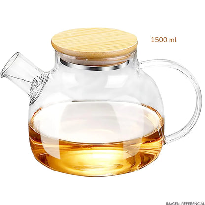 Tetera de Vidrio 1500ML con Tapa