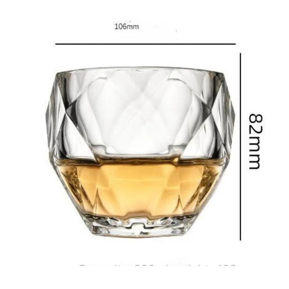 Set x 2 Vasos de Vidrio Estilo Diamante Vino Whisky Licores y Bebidas