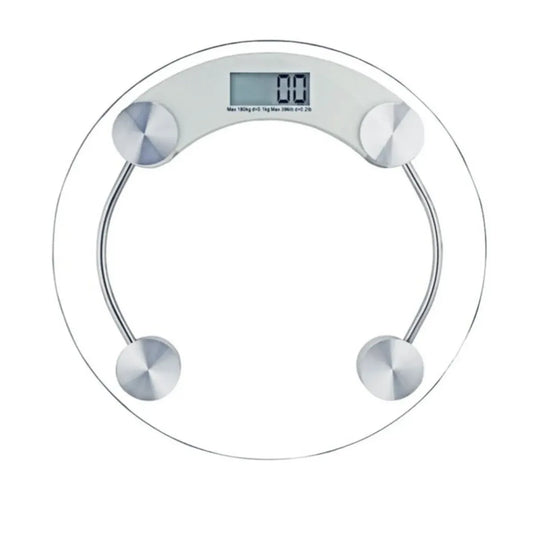 Balanza Digital de Baño de Vidrio Templado 180 kg con Pantalla LCD