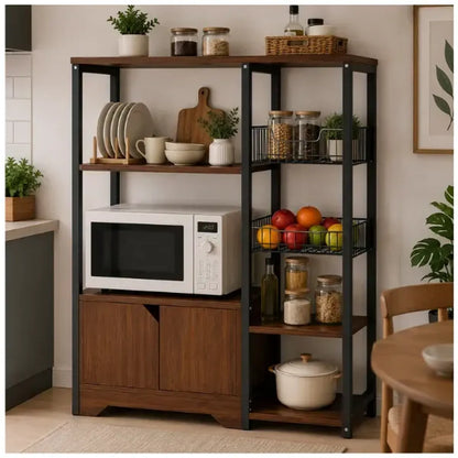 Estante Organizador Multiuso para Cocina, Comedor con Repisas y Alacena 105 x 80 x 30 cm