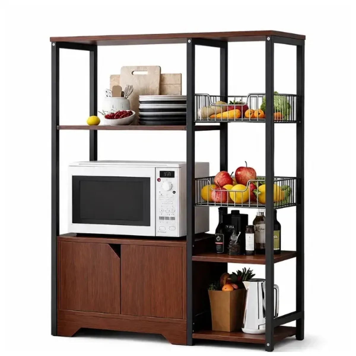 Estante Organizador Multiuso para Cocina, Comedor con Repisas y Alacena 105 x 80 x 30 cm