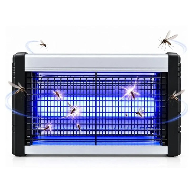 Lámpara Mata Mosquitos y Moscas de 30 W con Luz UV y Rejilla Eléctrica para Hogar y Oficina