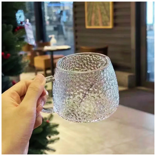 Taza de vidrio con diseño oso
