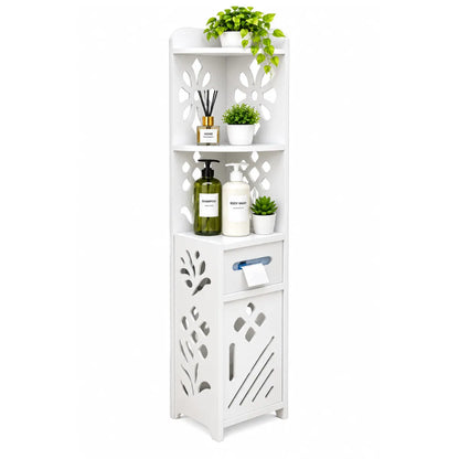Organizador Esquinero para Baño 100 x 24 x 24 cm con Repisas y Compartimentos