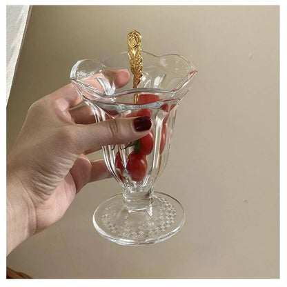 Copas vasos de vidrio para ensaladas yogurt helados Set x6