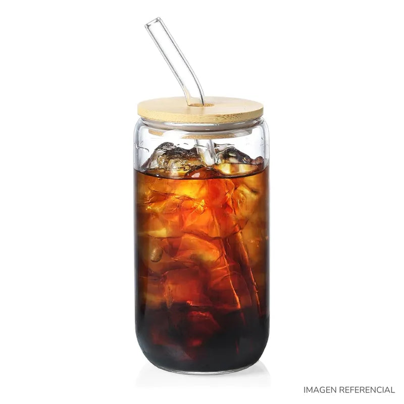 Frasco de vidrio con sorbete